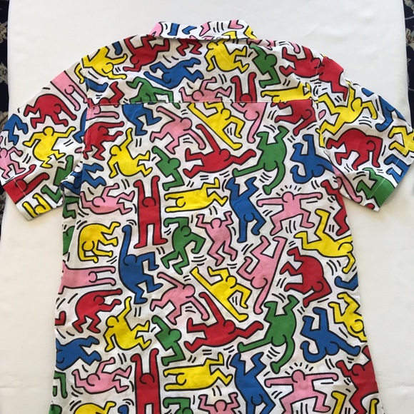 KEITH HARING H&M Shirts Keith Haring Button Down Short Sleeve